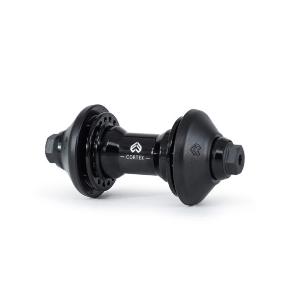 Eclat Cortex Front Hub Female Axle 36 Hole Black - Supplied with 2x Nylon Fibreglass Hub Guards