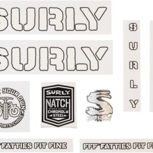 Surly Overspray Decal Set White