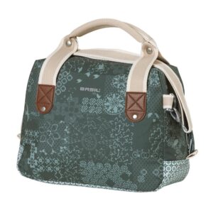 BASIL BOHEME-CITY BAG ,KF HANDLEBAR BAG ,8L ,FOREST GREEN (H/Bar Holder Sold Separately)