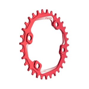 Funn AL7075, Anodized Red Chainring, Shimano Asymmetric 96mm BCD 32T
