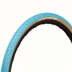 Panaracer Gravelking SK Tubeless Compatible 700 x 38C Folding Bead - Turquoise Blue/Brown